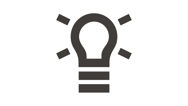 Un icone représentant une ampoule allumée © EPFL