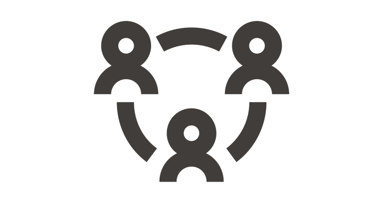 Un icone représentant des silhouettes interconnectées, afin d'illsutrer une communauté © EPFL