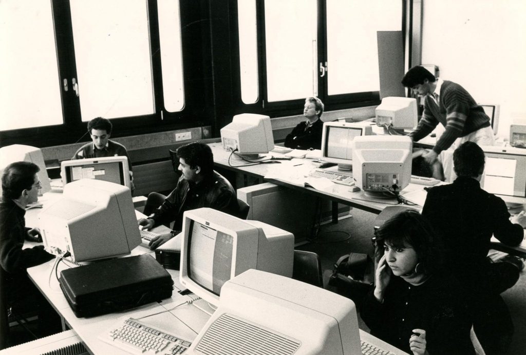Departement Informatique de l'EPFL, en février 1978 © Alain Ogheri, Archives cantonales vaudoises