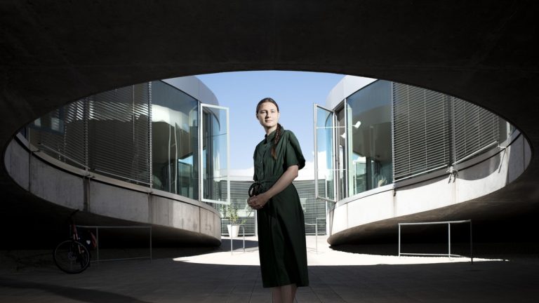 A picture of Maryna Viazovska at the EPFL Rolex Center