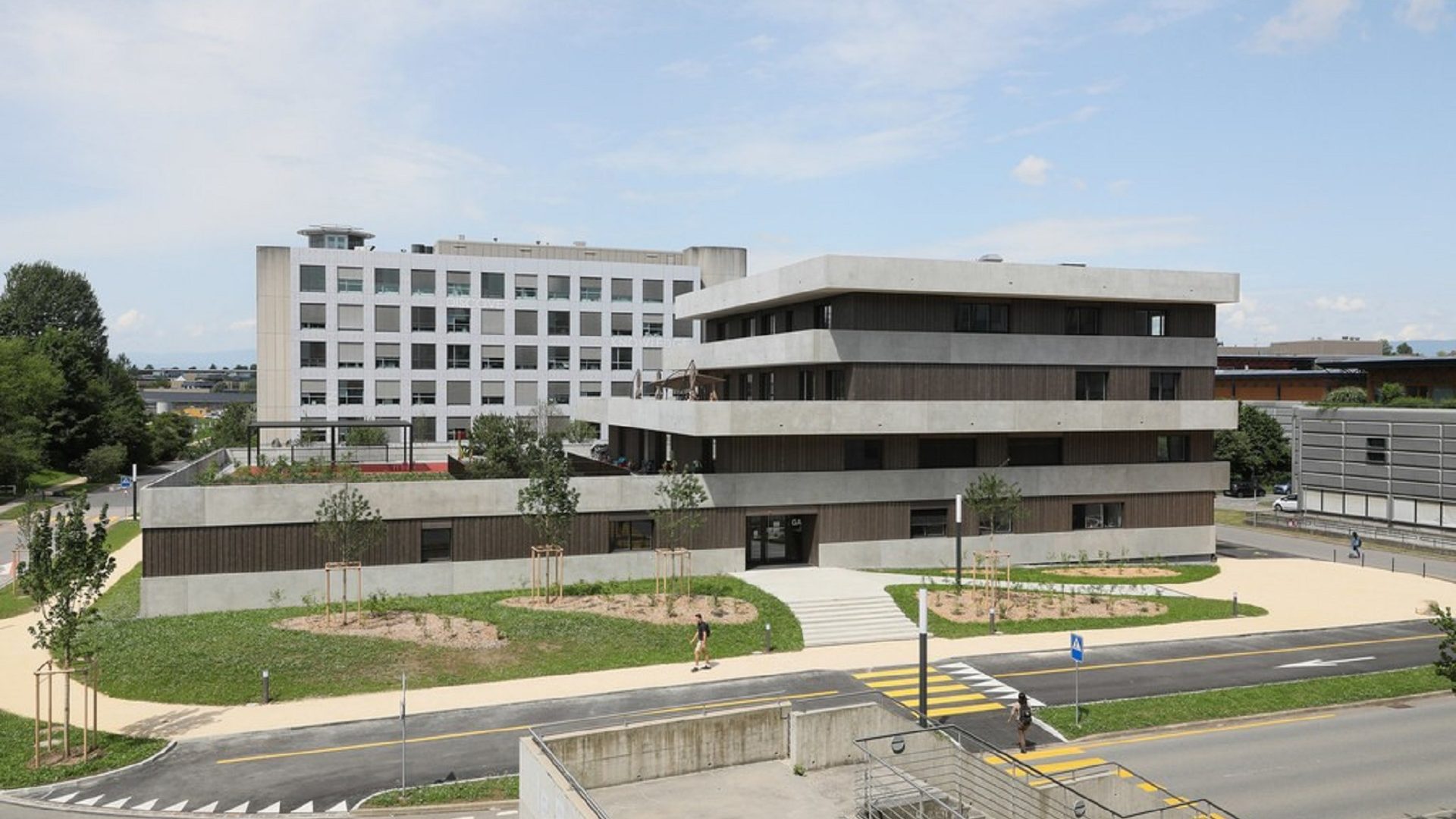 Une vue du bâtiment GA, à l'EPFL