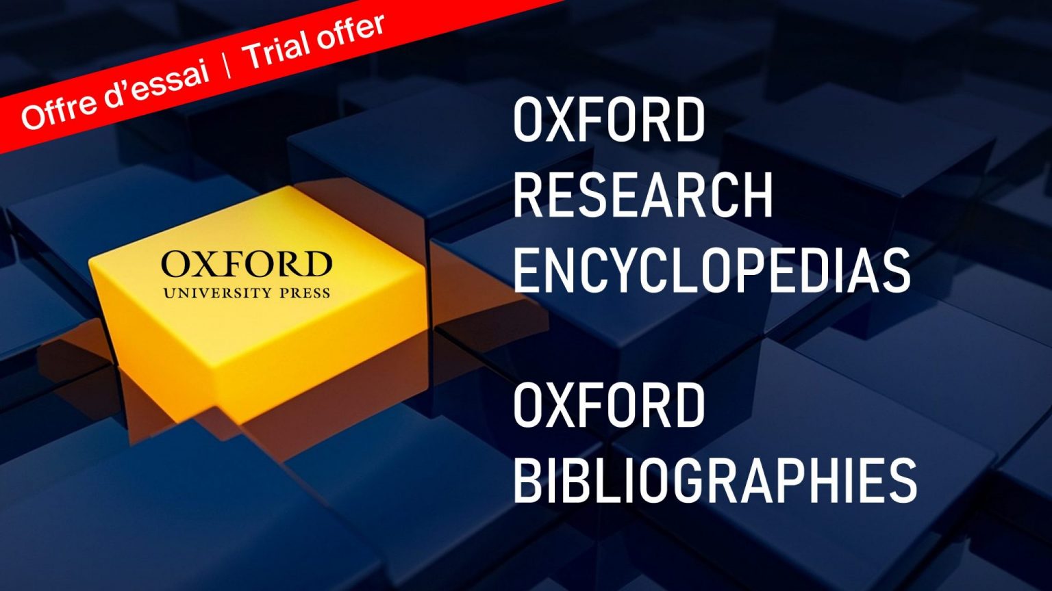 Testez les encyclopédies et bibliographies thématiques d'Oxford