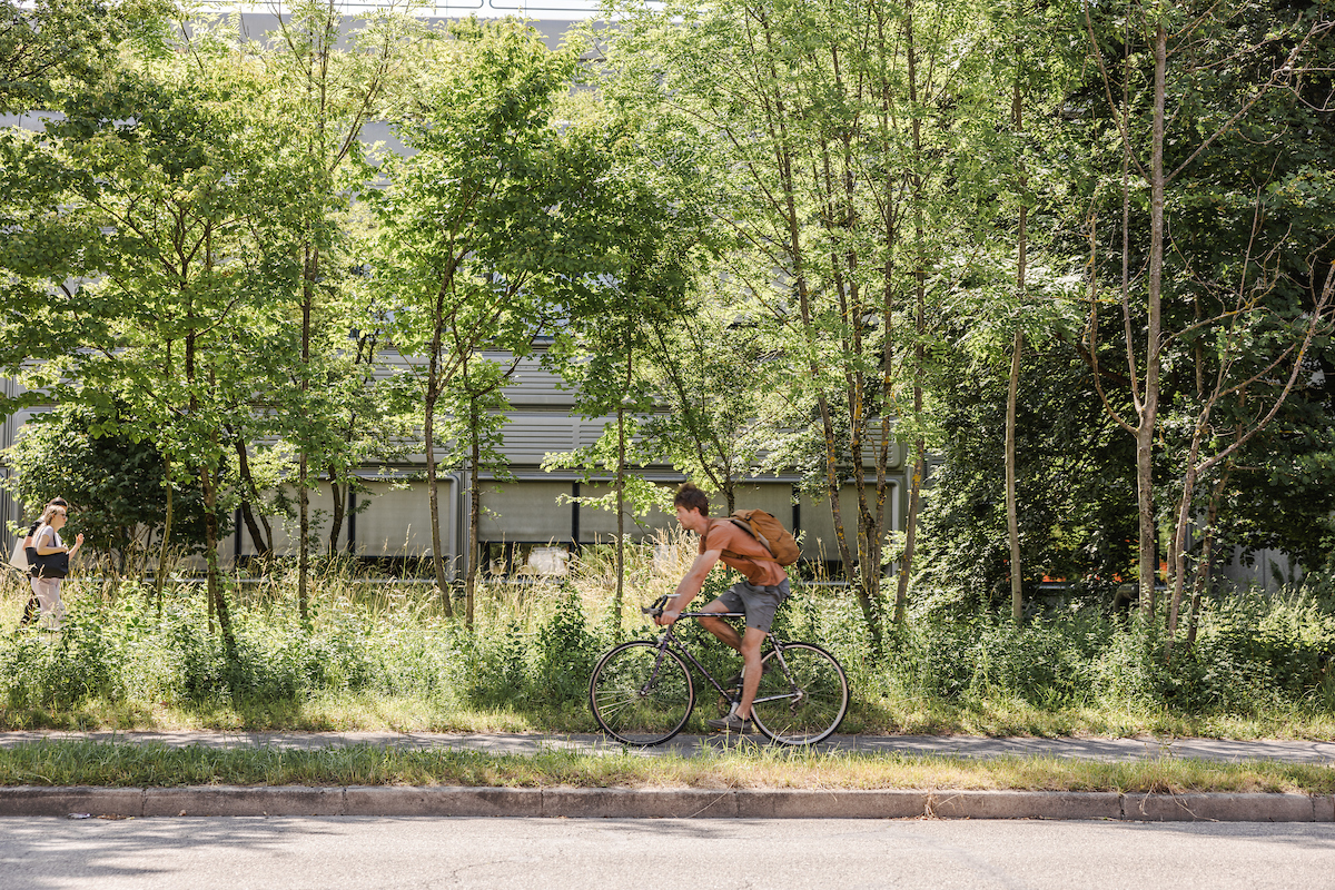 Vélo sur le campus © EPFL Niels Ackermann / Lundi13