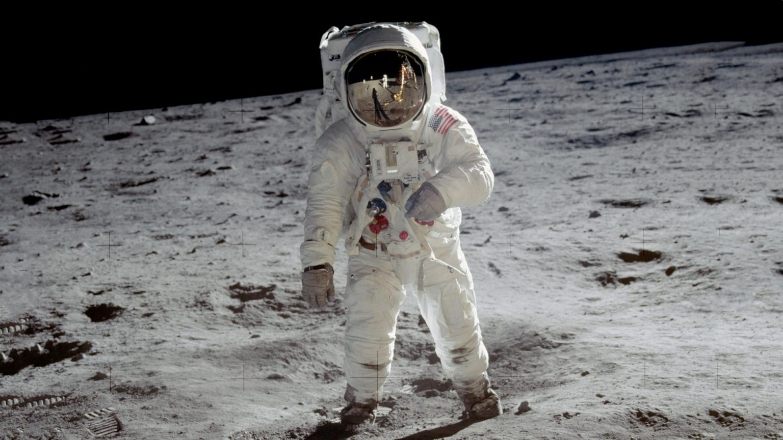 Buzz Aldrin pictured by Neil Armstrong