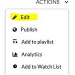 Modifier une video sur mediaspace