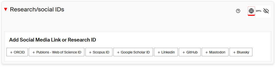 Add networks on people profile