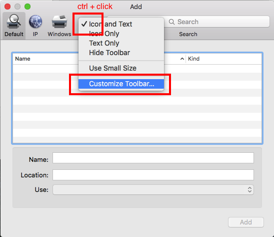 mac customize toolbar