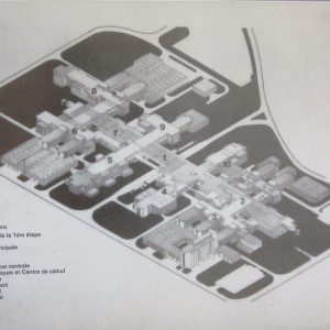 Axonométrie des bâtiments de l’EPFL