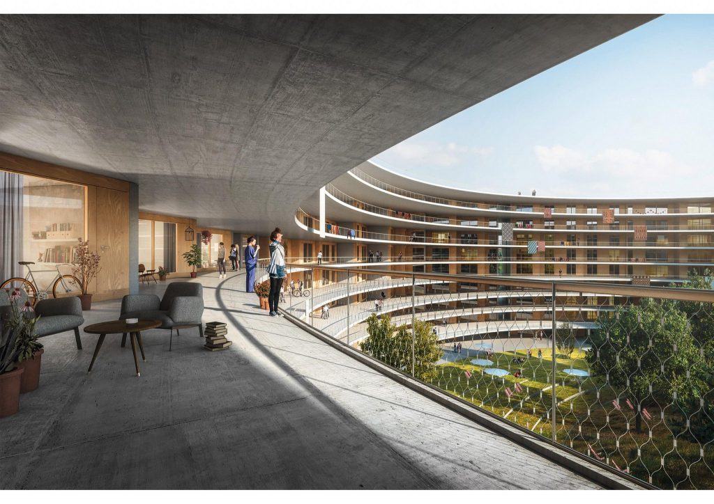 Le Vortex, un projet de logements étudiants réalisé pas le bureau d’architecture Dürig AG.