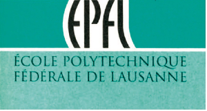 Logo de l’EPFL de 1993 présenté dans une variante turquoise.