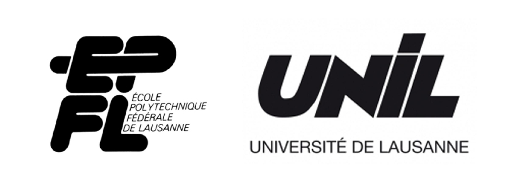 Comparaison des logos de l’EPFL (1980) et de l’UNIL (1981).