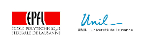 Comparaison des logos de l’EPFL (1994) et de l’UNIL (2005).