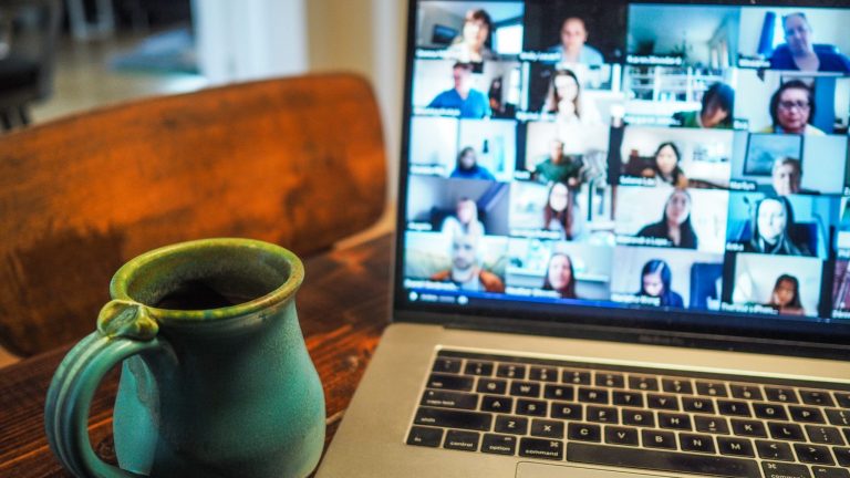 screen full of people on a video call