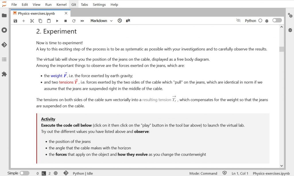 Jupyter Notebooks - Highlighting activities in a notebook exercise worksheet with HTML and CSS