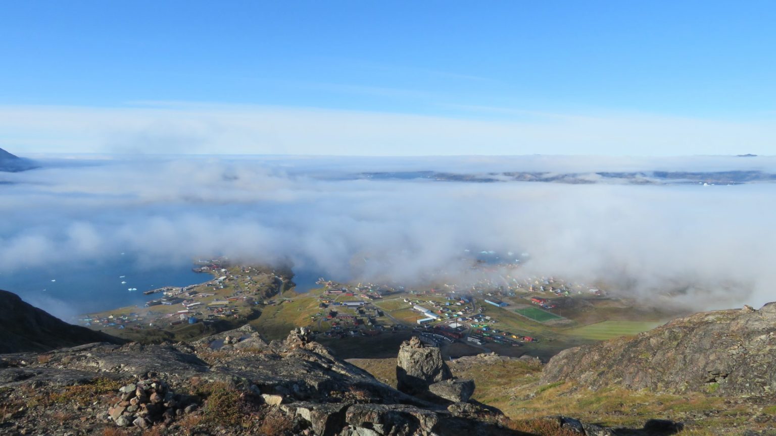 View onto Narsaq, Southern Greenland, August 2022. Credit: Julia Schmale