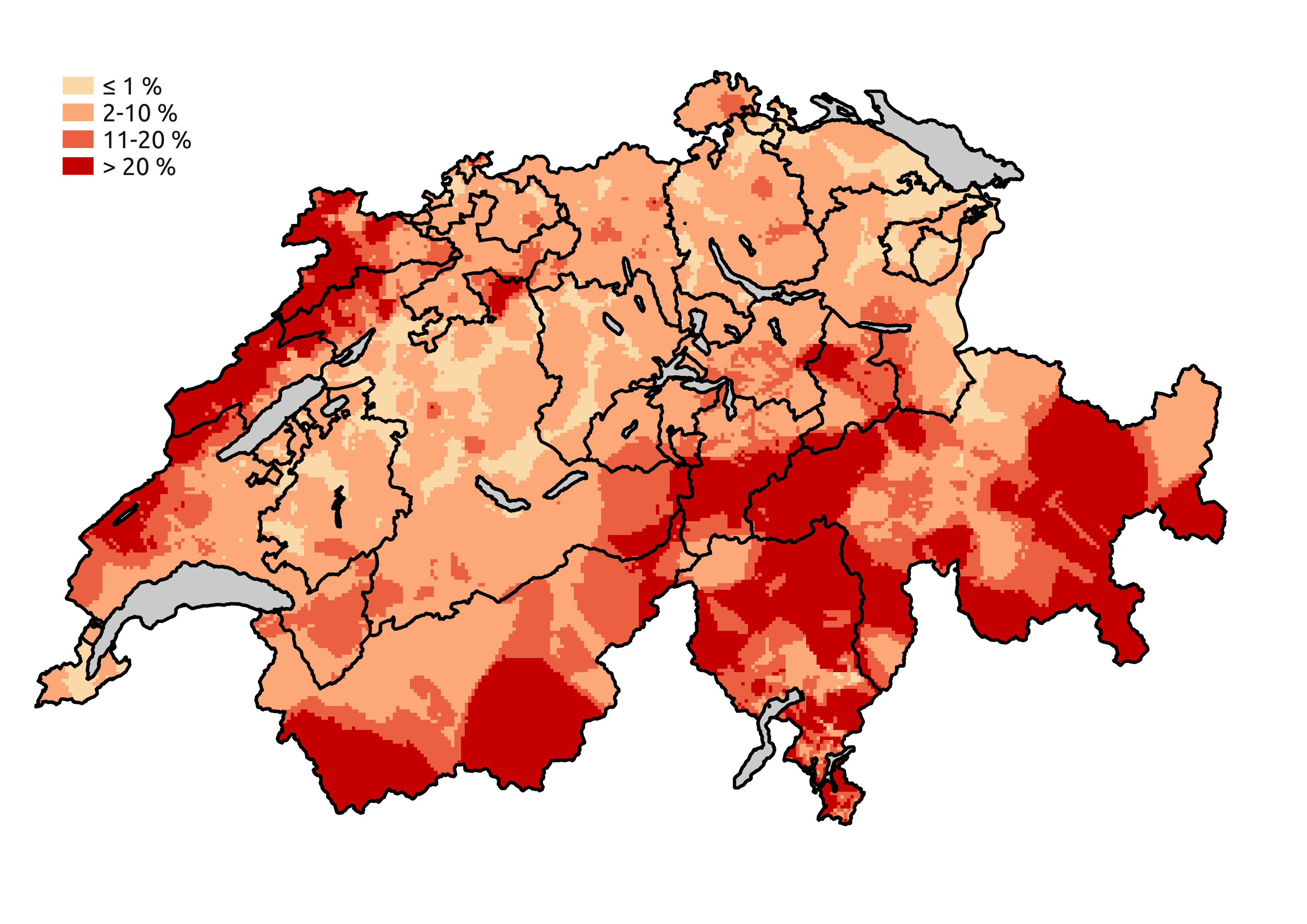 Radon Map, Switzerland