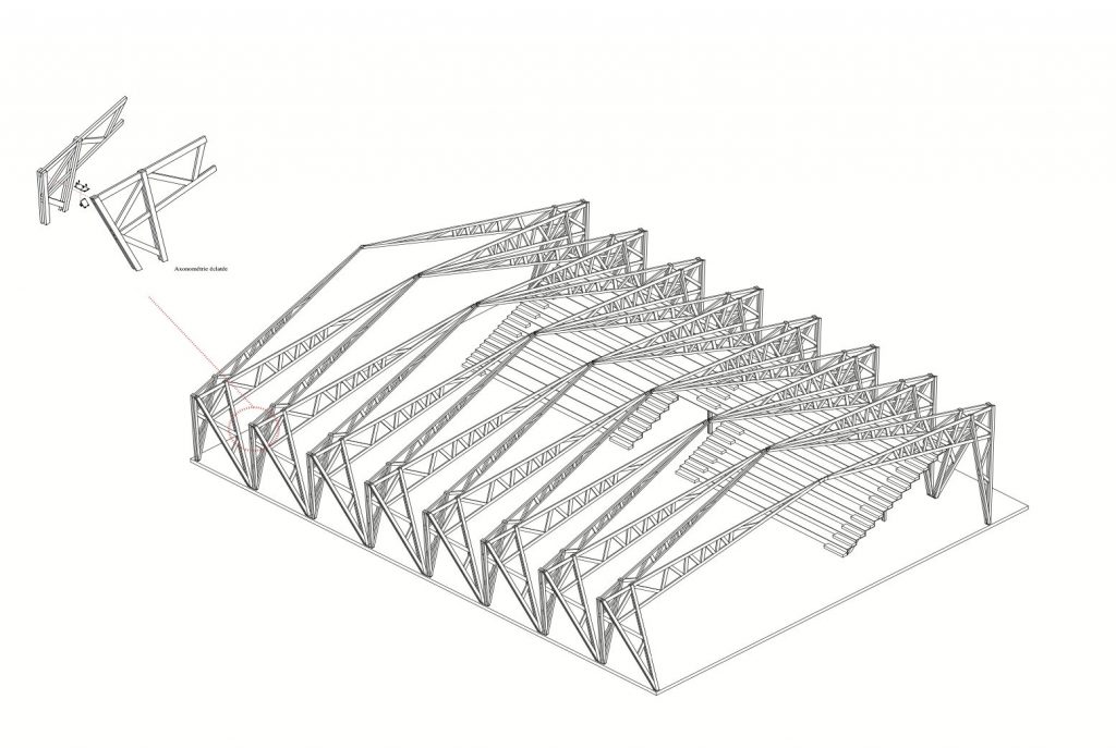 assemblage Structure bois studio Weinand