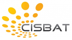 cisbat logo jaune et orange sur noir