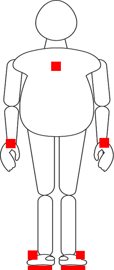 Stroke sensors on LMAM figurine