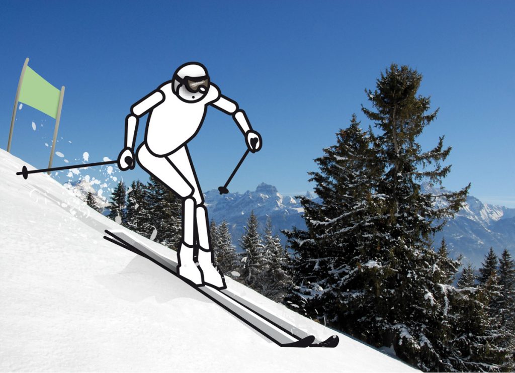 LMAM figurine skiing