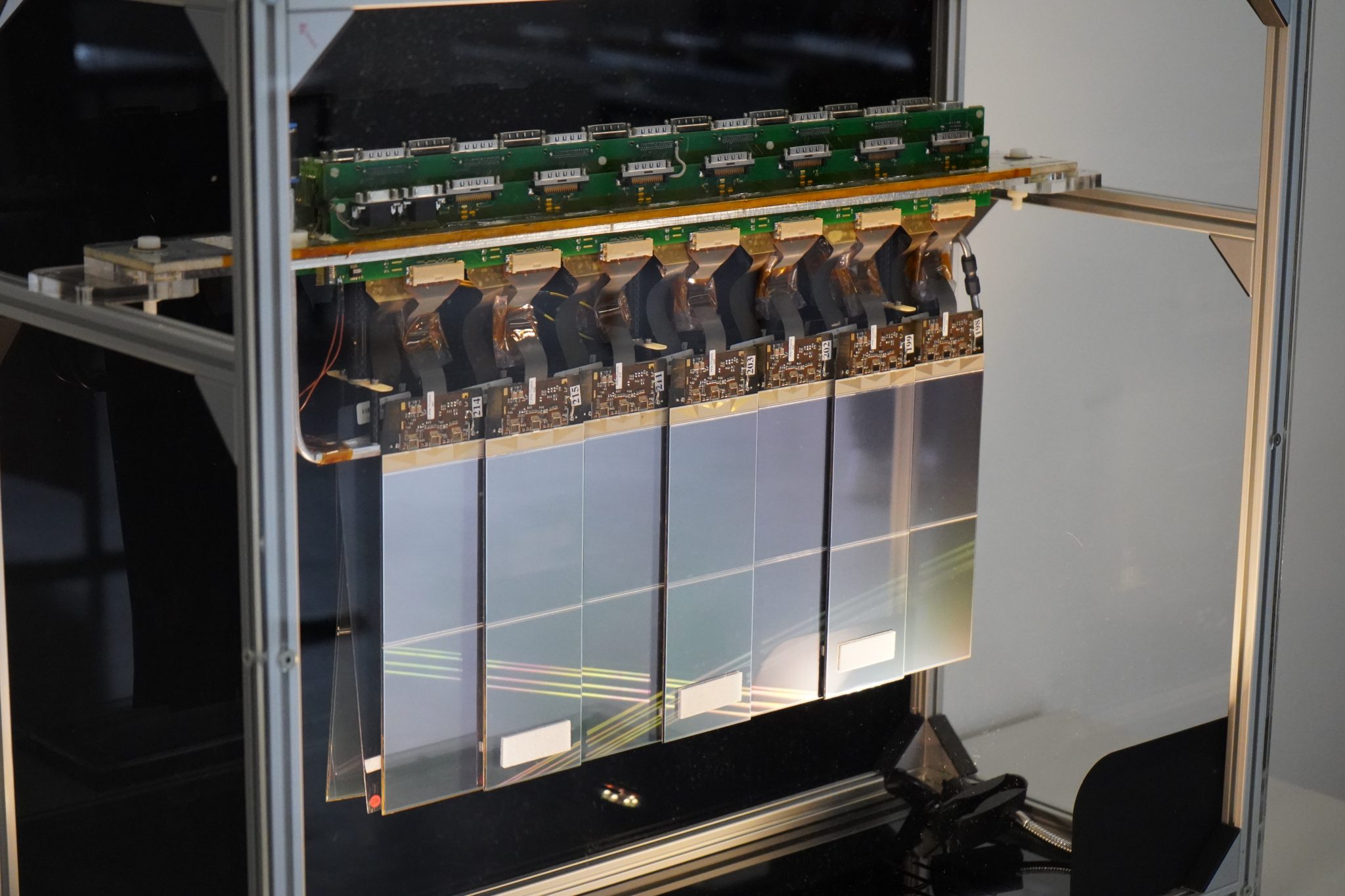 Silicon-strip detector used at the LHCb experiment in 2010-2018.