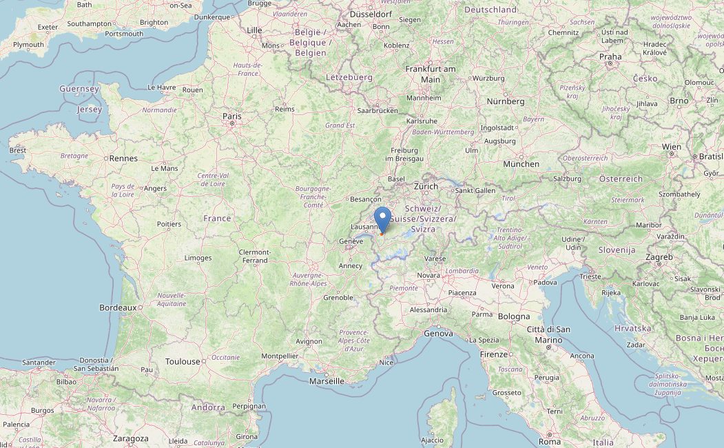 Map showing our location