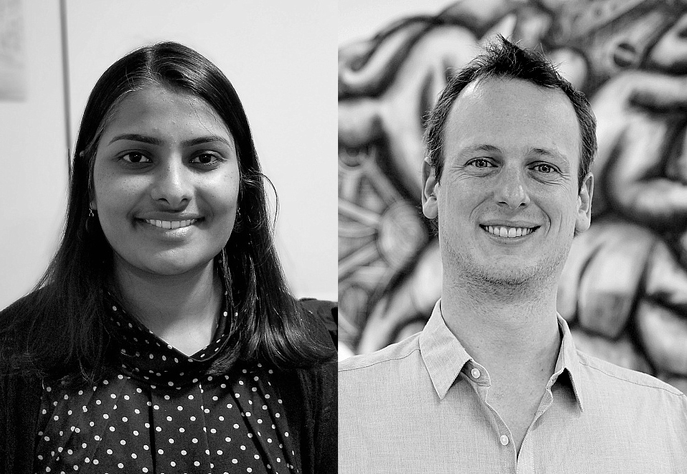 Saranya Pullanchery (left) and Lucio Pancaldi (right) | Laureates of Hubbell-Swartz Young Bioengineer Award 2021-2022 | © 2022 S. Pullanchery & L. Pancaldi, EPFL: ownership is with the depicted individuals.