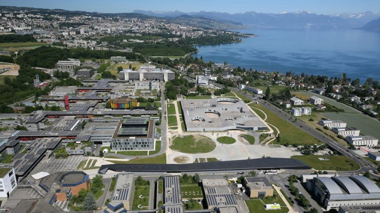 Aerial view of EPFL campus