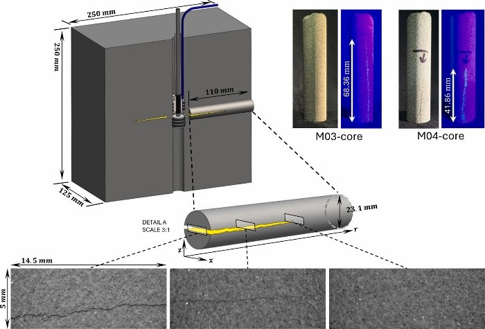 Microscale analysis of hydraulically created fractures in sandstone